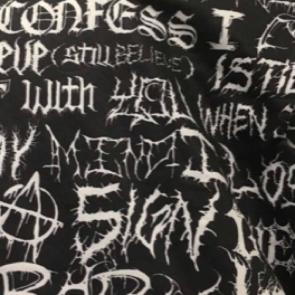 Unif metal font black & white crop top tank tee - Picture 8 of 9